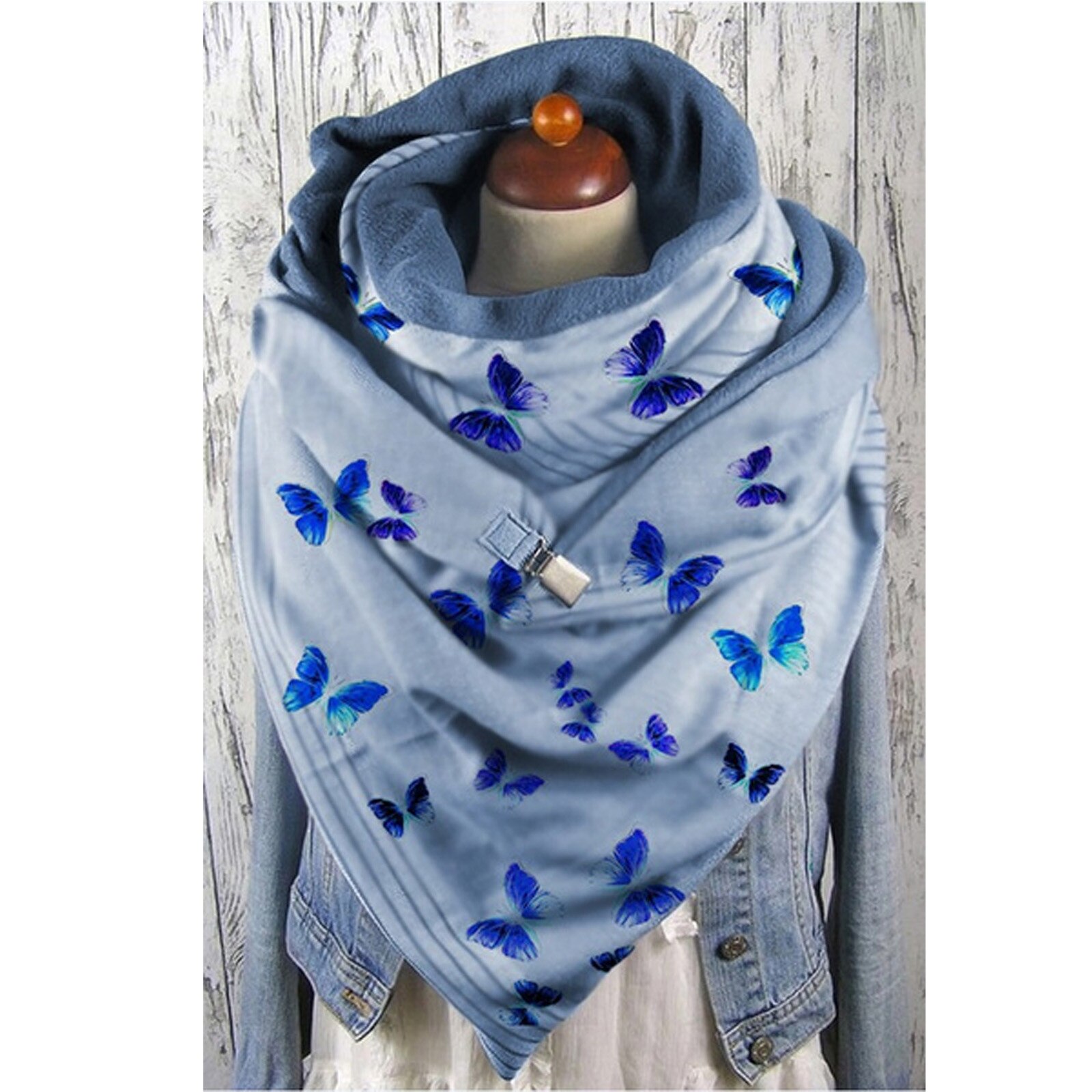 4@ Winter Women Scarf Winter Women Printing Button Soft Wrap Casual Warm Scarves Shawls Bib Warm Scarves Shawls: E