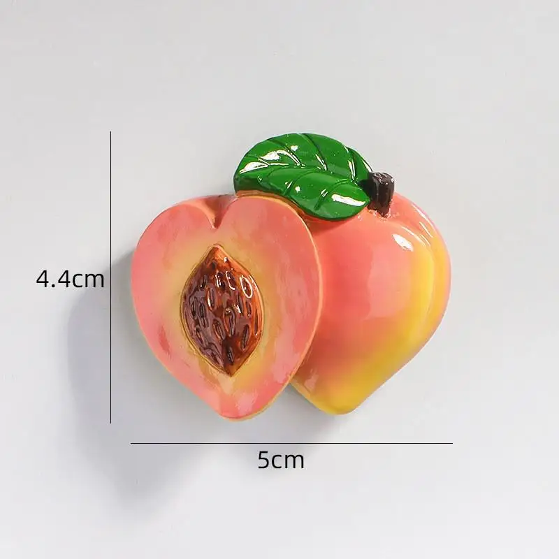 Imanes de nevera de frutas 3D, manzana Artificial, plátano, fresa, cereza, naranja, pegatina, decoración de puerta de nevera, imanes decorativos: Azul marino