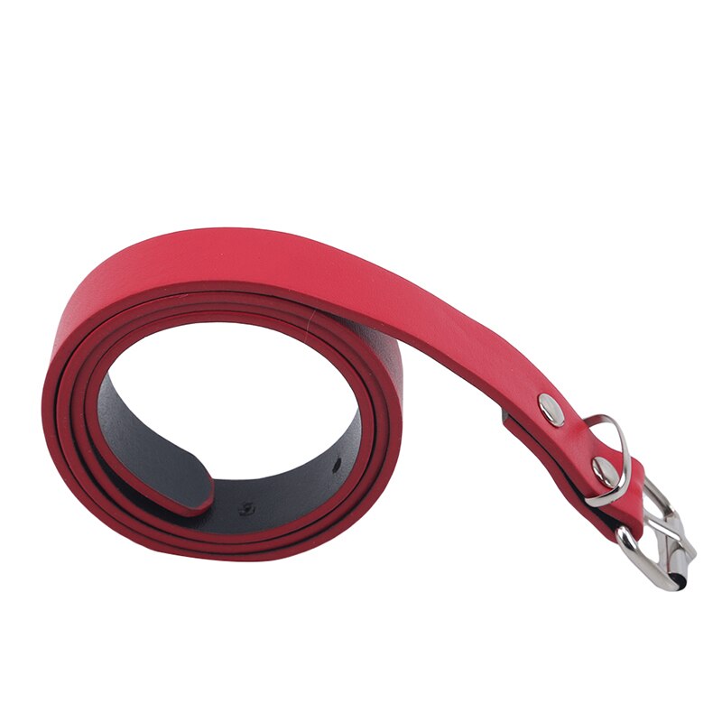 Children Belt Multicolor Teens Belt Casual Retro Pu Microfiber Washed Waistband For Boys Girls Leather Belt: red