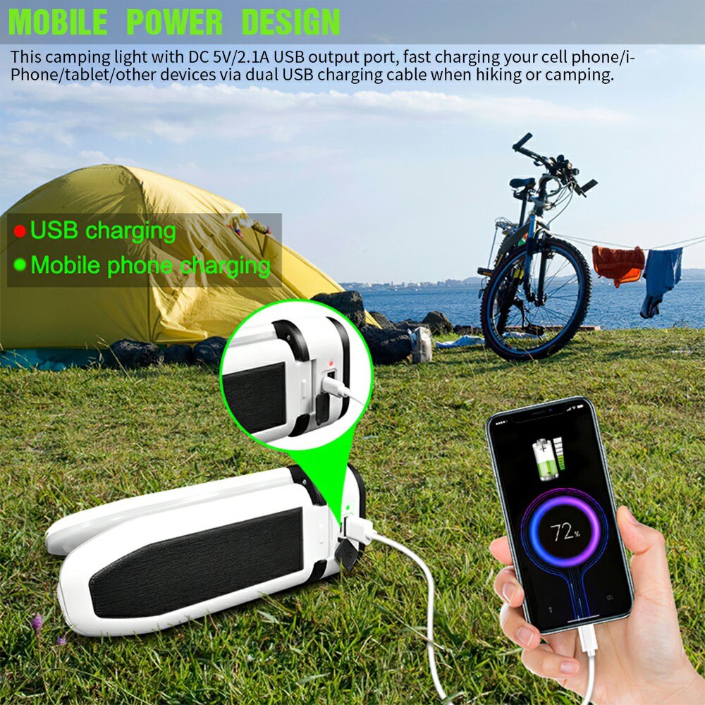 Walyme – lanterne solaire LED Rechargeable pour Camping, batterie externe puissante, éclairage Portable, lampe d&#39;urgence