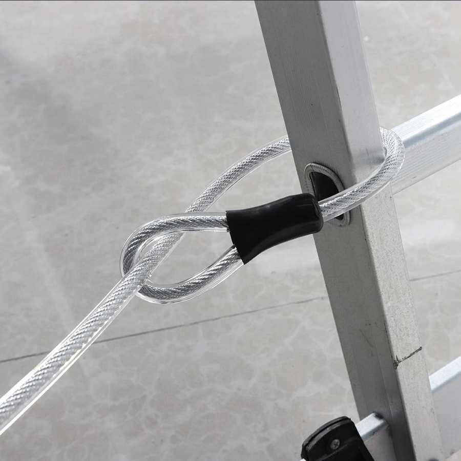 120cm Lengthen Durable Steel Wire Rope Security Cable with Sealed Looped Ends Diameter 8mm