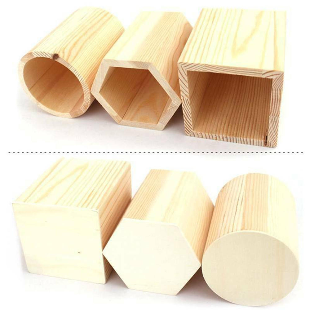 1PC Office Organizer Desktop Wooden Pen Storage Box Pencil Pot Pen Holder Makeup Brush Container Home Office Stationery Supplies