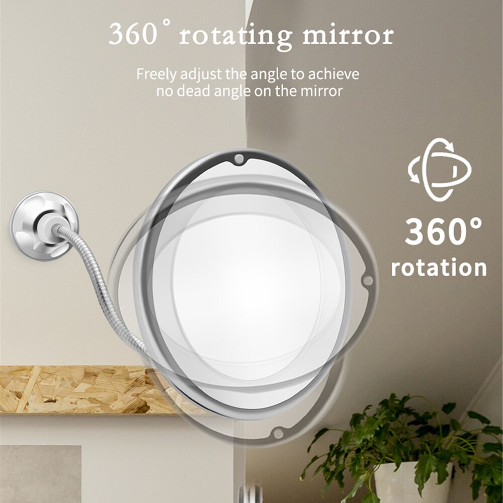 360 Degree 10X Folding Mirror Rotating Makeup Mirror My Flexible Mirror Magnifying Vanity Mirror