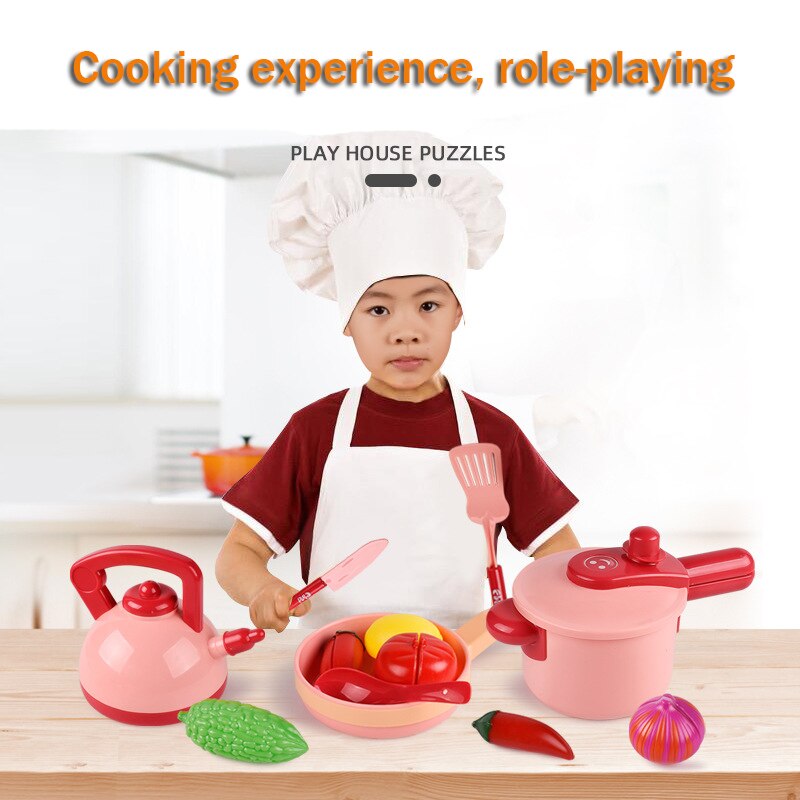 Children&#39;s Simulation Kitchen Prop Toys Puzzle Simulation Play House Girl Simulation Cooking Utensils Set Early Childhood Toys