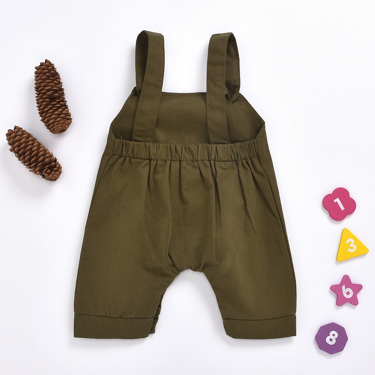 Zomer Peuter Overalls Baby Strap Broek Effen Baby Boy Romper Cute Kids Meisjes Overalls Broek: SK-A661green / 3M(70)