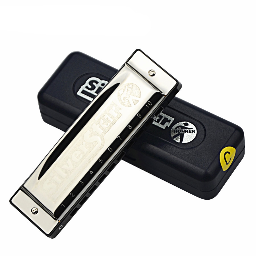 10 Holes Harmonica Hohner Silver Star Key of C Blues Harp Music Instrument Mouth Organ Diatonic Gaita accordion