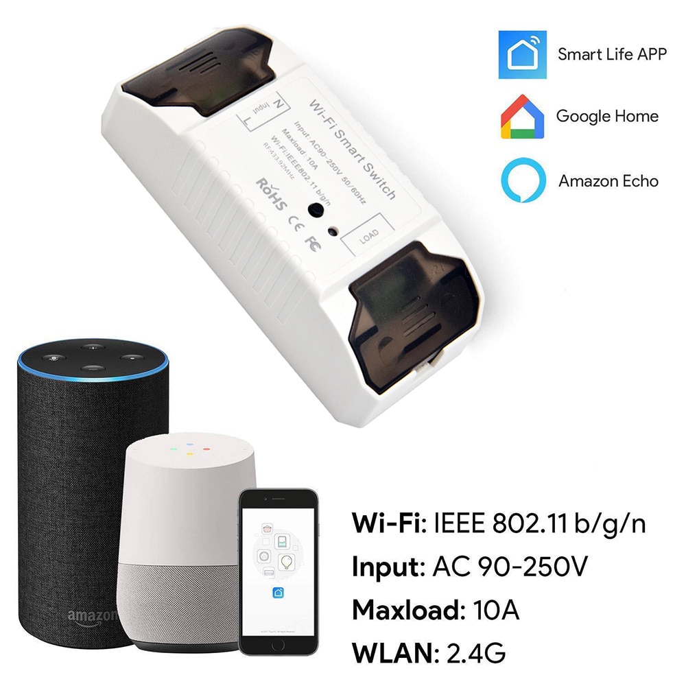 EJLINK Smart Switch Wifi Fernbedienung Smart Home Automation Arbeitet mit Alexa Google Home Drahtlose Licht Schalter DIY Modul