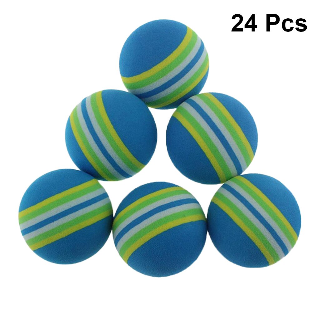 8 stücke 42mm Regenbogen EVA Schaum Ball Golf Praxis drinnen-Ausbildung Hilfe Weiche Golf Ausbildung Ball (Bunte): Blau 2