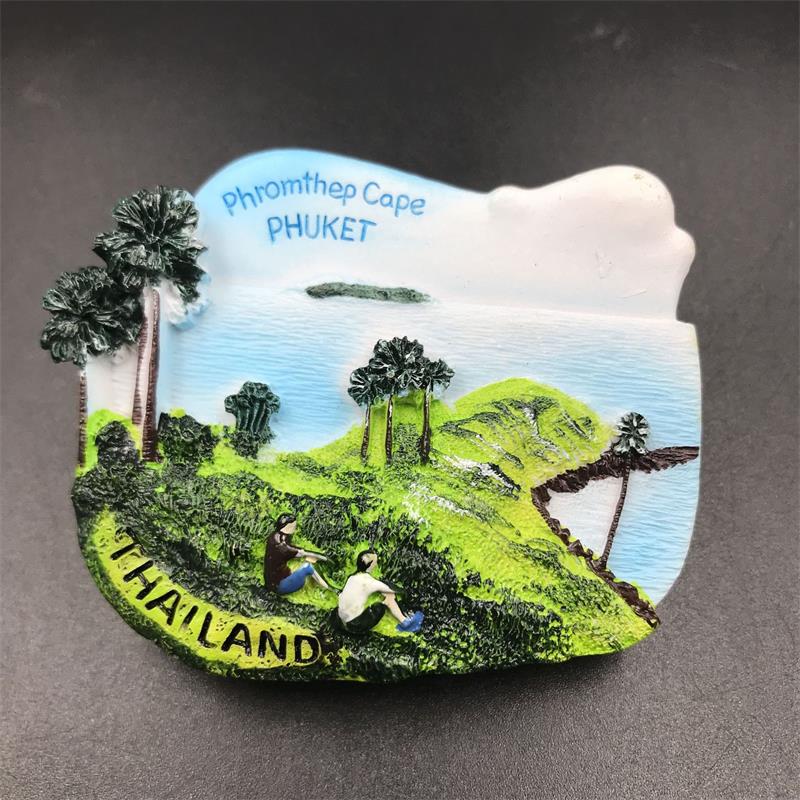 Mundo de recuerdo de imán de nevera Tailandia turística de oro Buda Phuket magnético Refrigerador imanes etiqueta de la decoración del hogar: Phuket 1