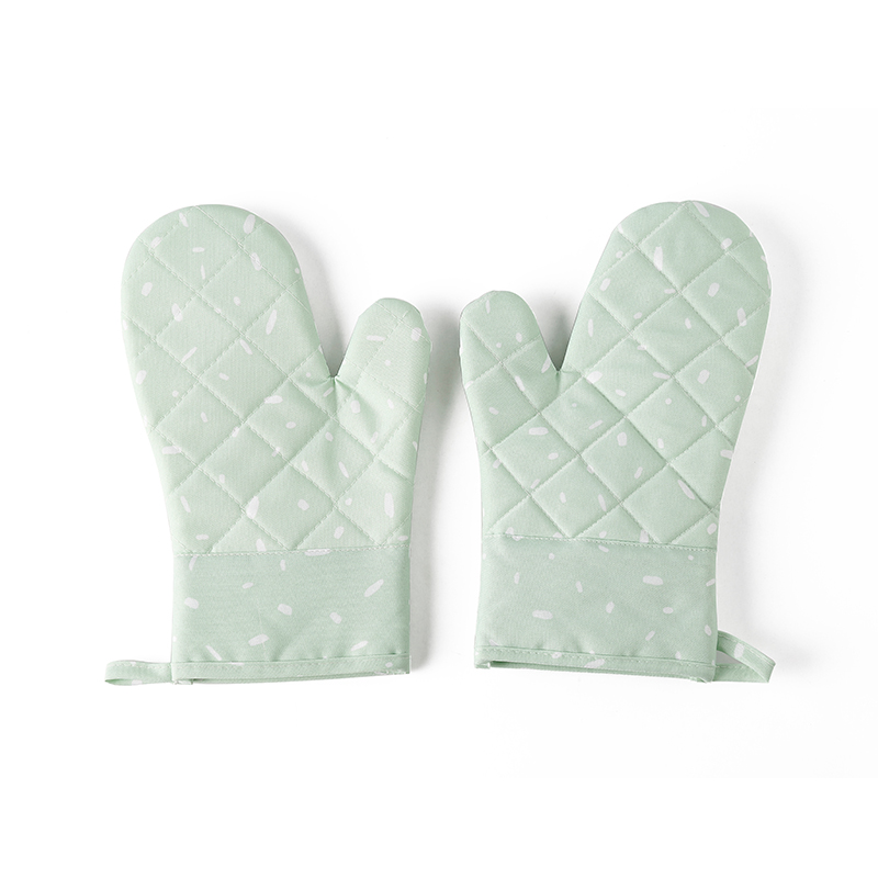 1 paar Magnetron Handschoen Oven Bakken Pot Mitts Koken Hittebestendige Keuken Wanten antislip Katoen Hittebestendige warmte: green