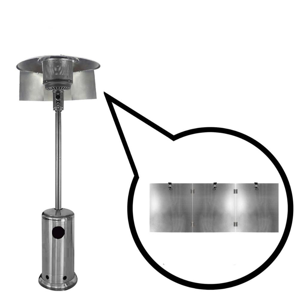 Deflector de calentador de Gas de Patio, Reflector de enfoque térmico para calentadores redondos de Gas Natural y propano para exteriores