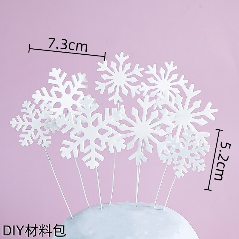 Polar Bear Theme Cake Topper for Home Happy Birthday Merry Ice and Snow Party Ornaments Dessert Baking Decorations Supplies: 6