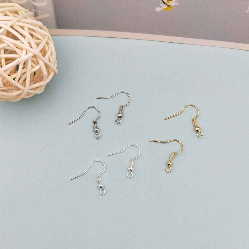 10pcs Gold & Silver Anti-Allergy Earring Hooks - DIY Jewelry Making Supplies