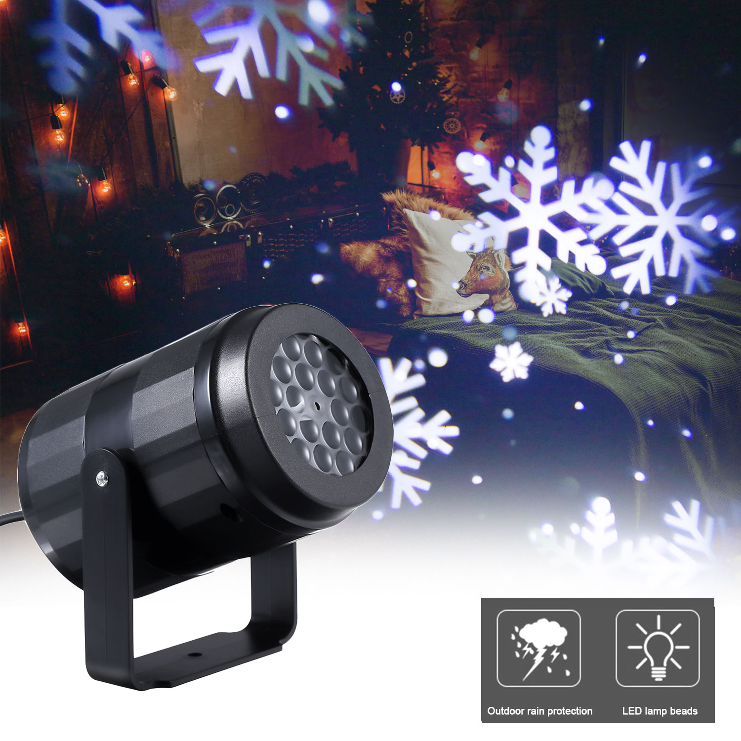 Projector Sneeuw vorm licht Moving Led Licht Projector Landschap Lamp Kerst Decoratie Outdoor romantische gelegenheid
