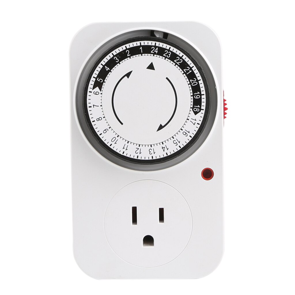 24Hour Mechanical Outlet Timer Home Appliace Interval Clock Wall Plate US a: c