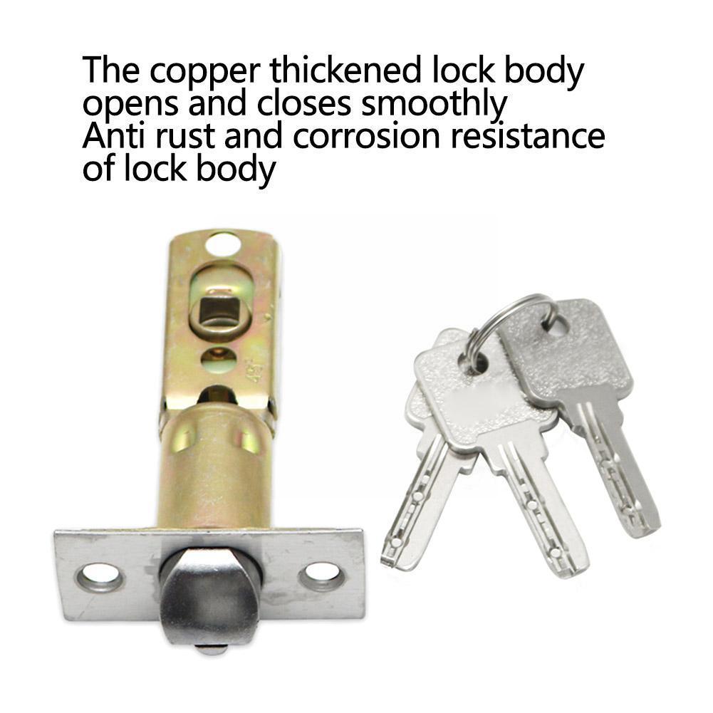 Door Square Handle Lock For Interior Doors With Lock Accessories Handle Handles Set Security Lock Lock Cylinder Heavy Duty T6J5