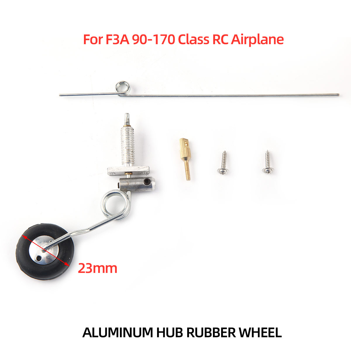 Juego de ruedas de tren de aterrizaje trasero de fibra de carbono, modelo de motor de gasolina, avión RC, 30E/50E/20CC/30CC/50CC/100CC, 1 ud.: Amarillo claro