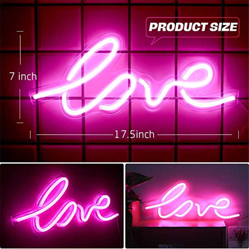 Liefde Neon Borden Led Neon Verlichting Voor Decor Paar Voorstelt Huwelijk Slaapkamer Beer Party Restaurant Room Wall Art Decoratie Lamp