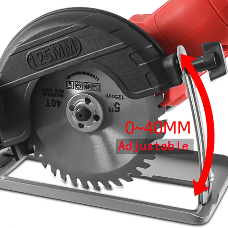 Amoladora angular de 100/115/125 mm, base ranurada para máquina cortadora de instalación rápida 45 ° Soporte de posicionamiento de profundidad de corte ajustable