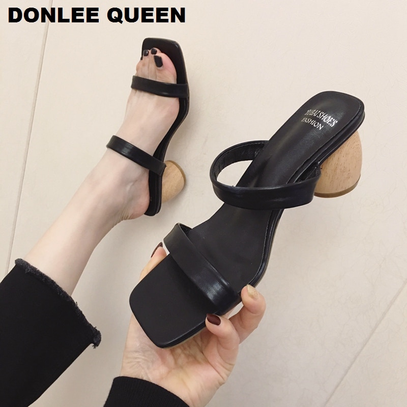 Dam sandaler höga träklackar flip flop dam toffel dam rutschkanor utomhus tofflor sommar sandal kvinnlig toffel