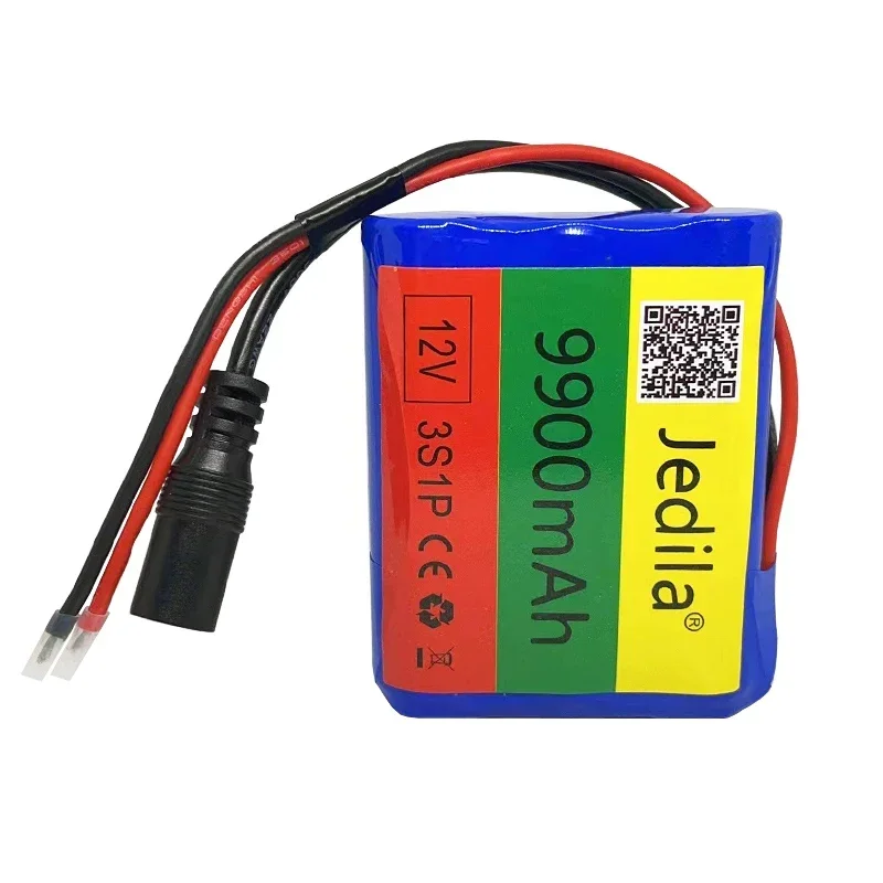 100 % neue 12 V 9900 mAh 3S1P Lithium-Batterie 18650 Lithium-Akku-Schutzplatine wiederaufladbar. 1A Ladegerät