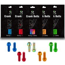 Pernos de manivela de bicicleta, tornillos de fijación de brazo de bielas de M6 x 18mm, ultraligeros de aleación de titanio para bicicleta de montaña y carretera