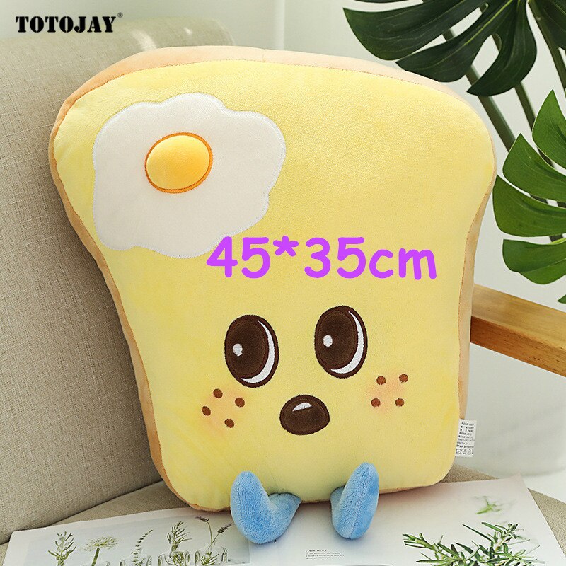 Niedlichen Cartoon Plüsch Hamburger Französisch Frites Huhn Bein Spielzeug Gefüllte Lebensmittel Popcorn Pizza Kissen Kissen Kinder Spielzeug Geburtstag: 45cm bread