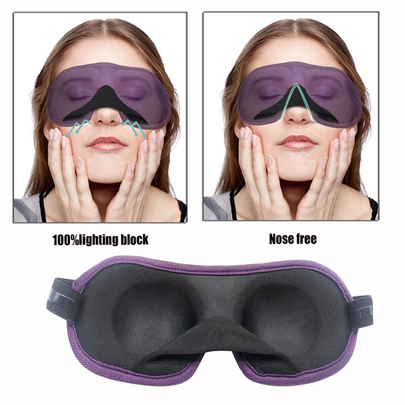 Eye Mask for Sleeping 3D Contoured Cup Blindfold Concave Molded Night Sleep Mask Block Out Light With Women Men Travel Eyepatch