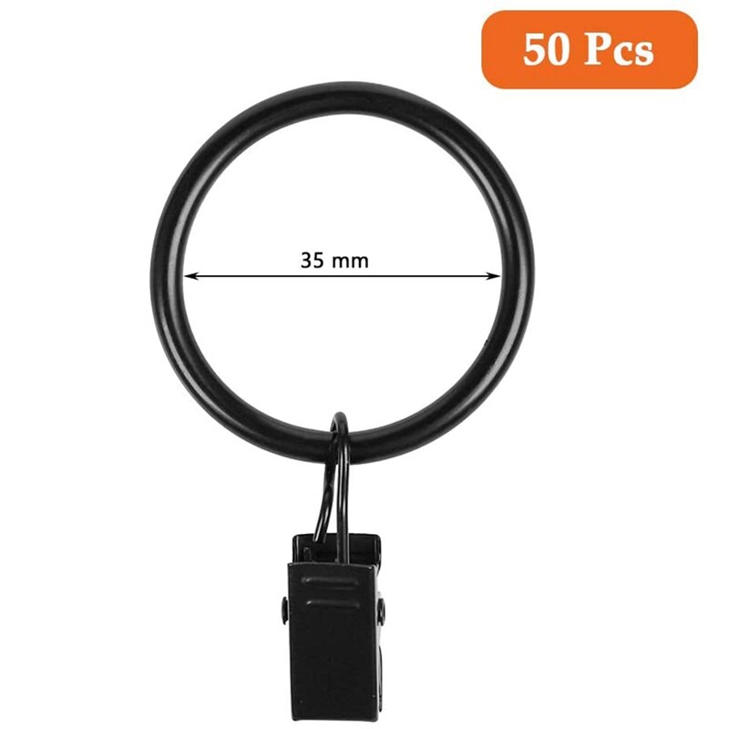 Draperie Ringen Met Clips Gordijn Rod Clips, Gordijn Ringen Met Clips Decoratieve Draperie, ringen Met Gordijn Clips 50 Stuks