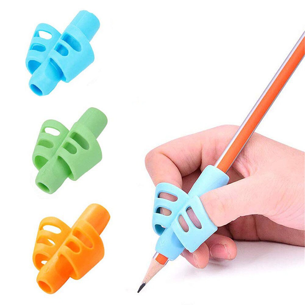 3pcs/set Silicone Pen Grips Hand Writing Aid Tool Pen Grip Posture Correction Tool Students Kids Writing Control Tool