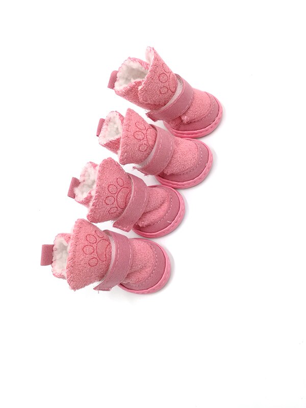 S-XXL Winter Warm Schoenen Voor Honden 4 Stks/set Leuke Hond Laarzen Sneeuw Wandelschoenen Katoen Blend Puppy Sneakers Dierbenodigdheden