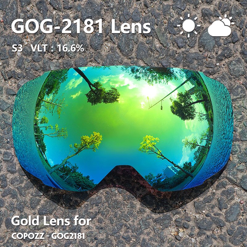 Copozz alkuperäinen magneettilinssi hiihtolaseille gog -2181 linssi anti-fog  uv400