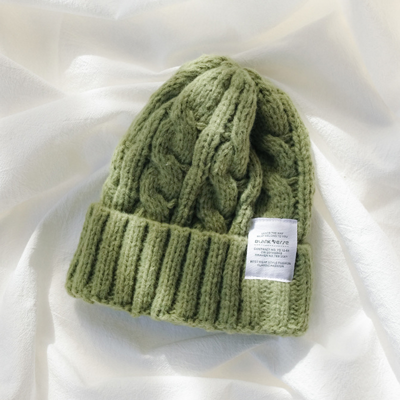 Warm Cashmere Knitted Beanies for Women Winter Hat Soft Cap Brand Ladies Wool Beanie Slouchy Gorras Cotton Hats: D