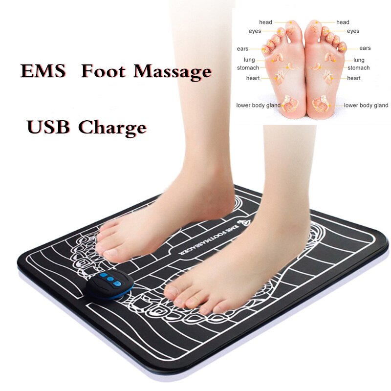 Elektrische Ems Foot Massager Pad Voeten Spier Stimulator Voet Massage Mat Verbeteren Bloedcirculatie Verlichten Pijn Pijn Gezondheidszorg