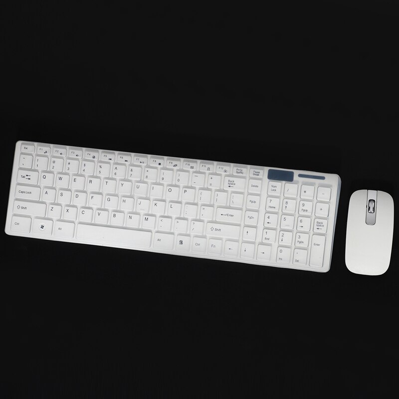 Wireless Slim Wit Toetsenbord + Draadloze Optische Muis Set Voor Pc En Laptop