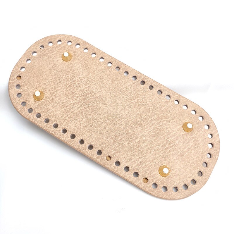 High Qualtiy Round Leather Bottom With Holes Rivet For Knitting Bag Handbag DIY Women Shoulder Crossbody Bags Accessories: 10x22cm