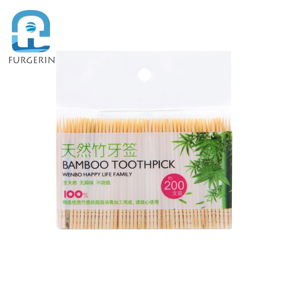 FURGERIN Disposable Toothpick Box Wooden Toothpicks Decorative bamboo toothpick party toothpicks Tooth Pick Finger Food