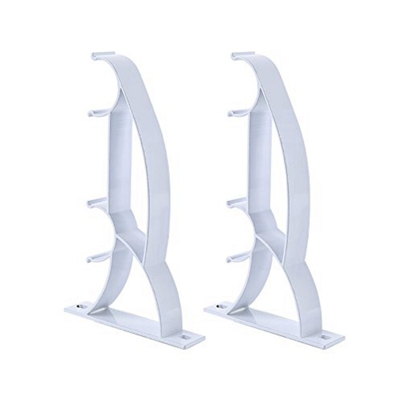 Absf dobbelt stang holder gardinstang beslag heavy duty metal aluminiumslegering 2 stk