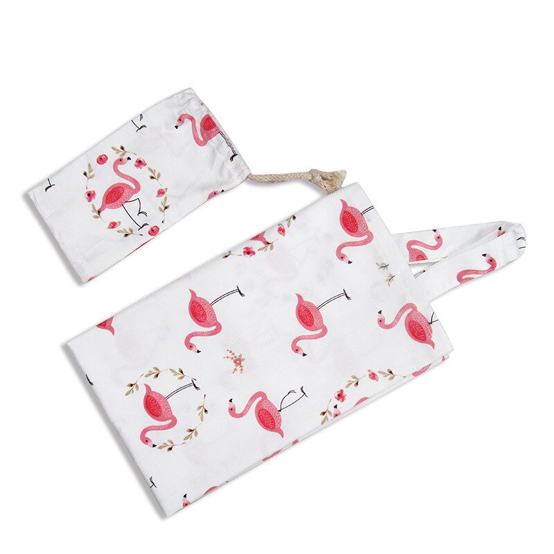 Baby Borstvoeding Cover, Verstelbare Privacy Dekking Voor Borstvoeding, Katoen Borstvoeding Kleding Cover Handdoek: Flamingo