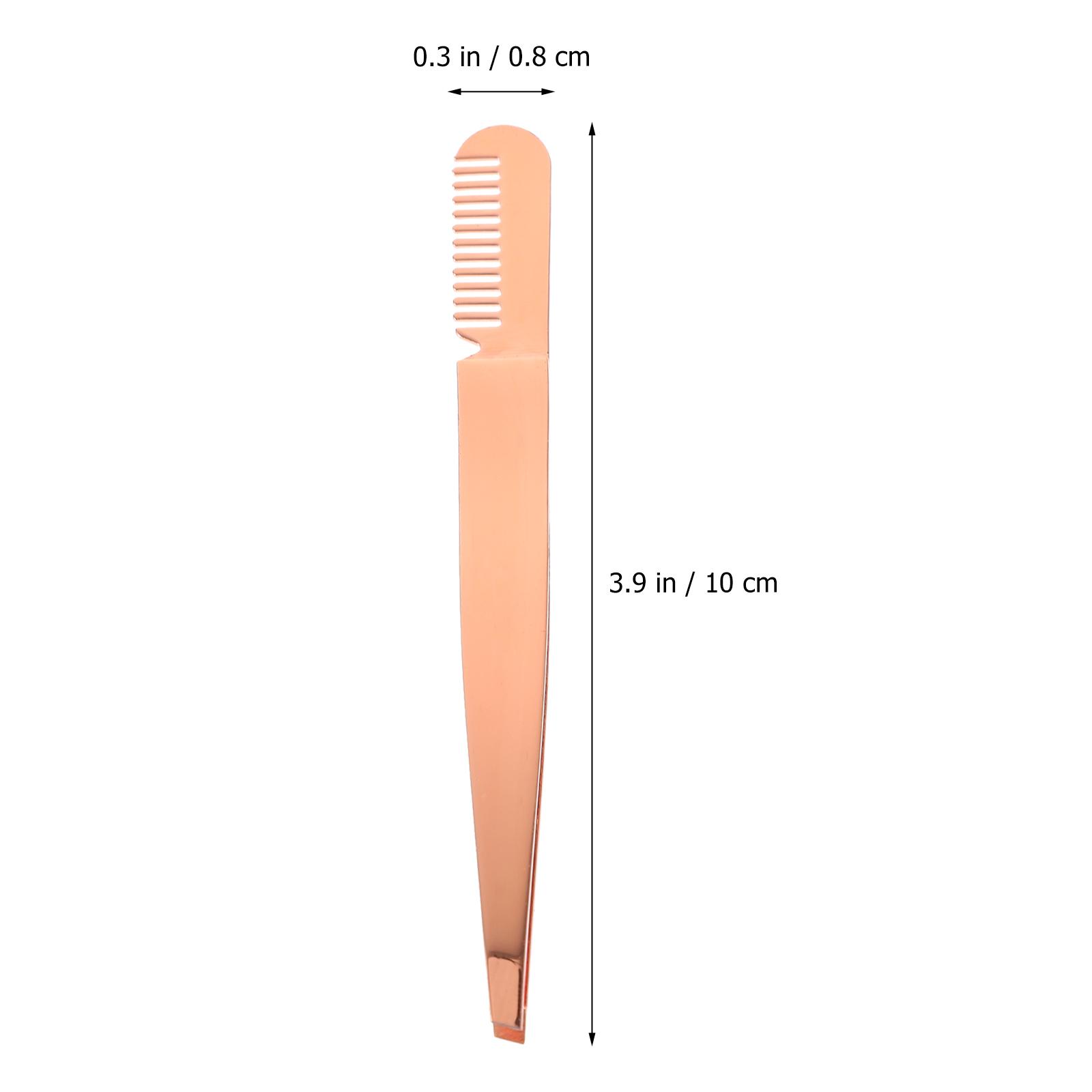 3 Pcs Eyebrow Clamp Comb Multipurpose Tweezers Shaping for Women Lash Stainless Steel Eyebrows Miss Forceps