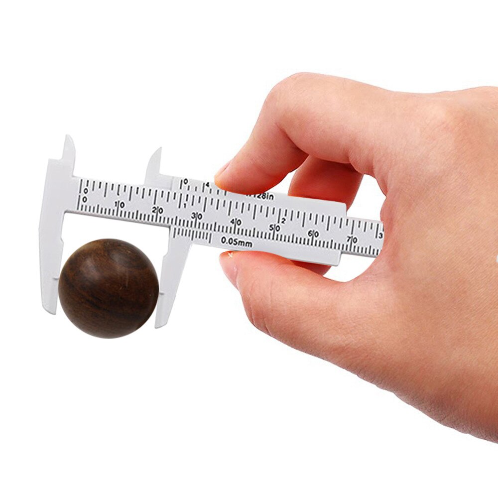 1Pcs 0-80Mm Dubbele Regel Schaal Plastic Schuifmaat Meten Student Mini Tool Heerser meting Tool: WHITE