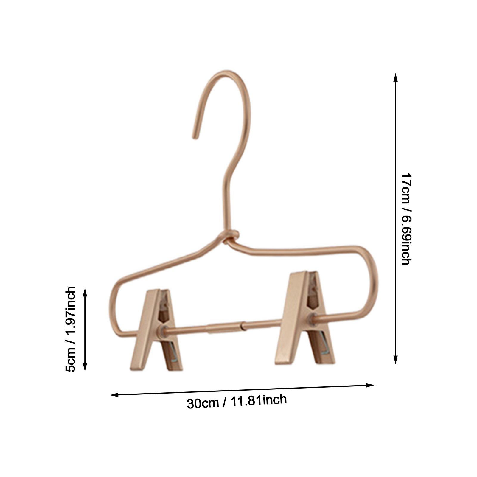 Grucce in metallo con clip Appendiabiti per guardaroba Appendiabiti in metallo leggero per Hotel domestici, dormitori, centri commerciali