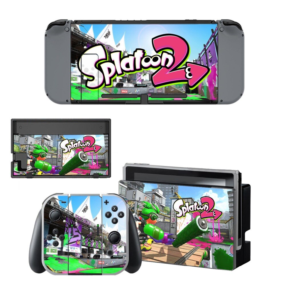 Game Splatoon 2 Skin Sticker vinyl for NintendoSwitch stickers skins for Nintend Switch NS Console and Joy-Con Controllers