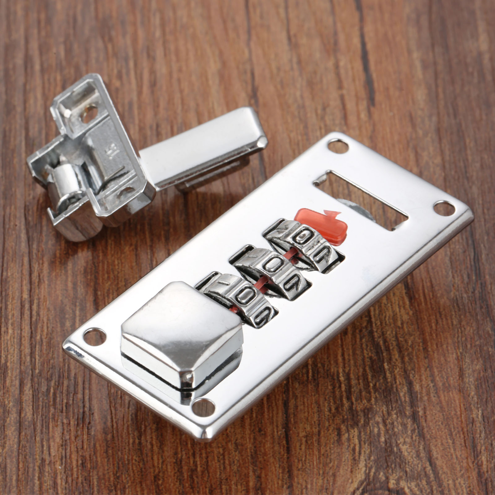 1Set 65*29mm Zilveren Wachtwoord Lock Klink Sieraden Houten Doos Vaste Lock Handgemaakte Bagage Koffer Codeslot meubels Hardware