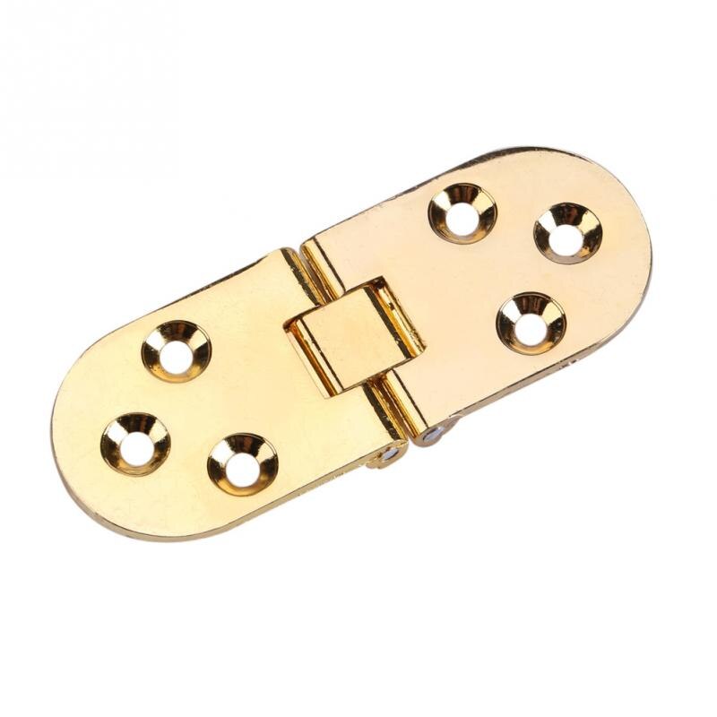 WALFRONT 80*30mm Siilver/Gold Zinc Alloy Tray Hinge Metal Round Edge Sewing Machine Folding Table Furniture Flip Tray Hinge: Gold