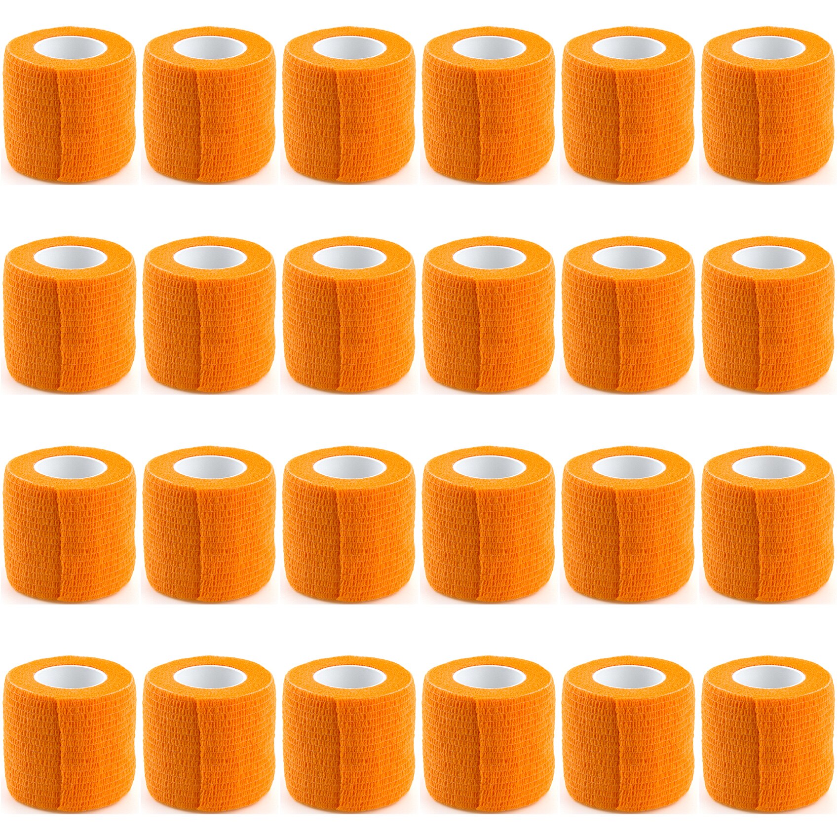 24 rolls Self Adhesive Bandage Wrap Cohesive Bandage Sports Tape Vet Wrap: Orange