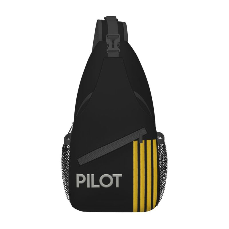 Cool Aviation Plane Crossing Sling Bags for Traveling Men's Airplane Aviator Pilot Chest Crossbody Backpack Shoulder Daypack: WHITE