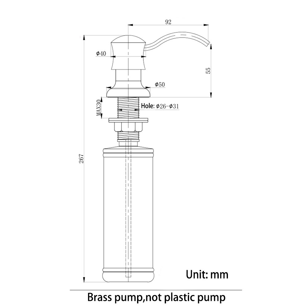 Aanrecht Zeepdispenser Messing Hoofd Badkamer Zeepdispenser Handmatig Op Zeepdispenser Keuken Accessoires.