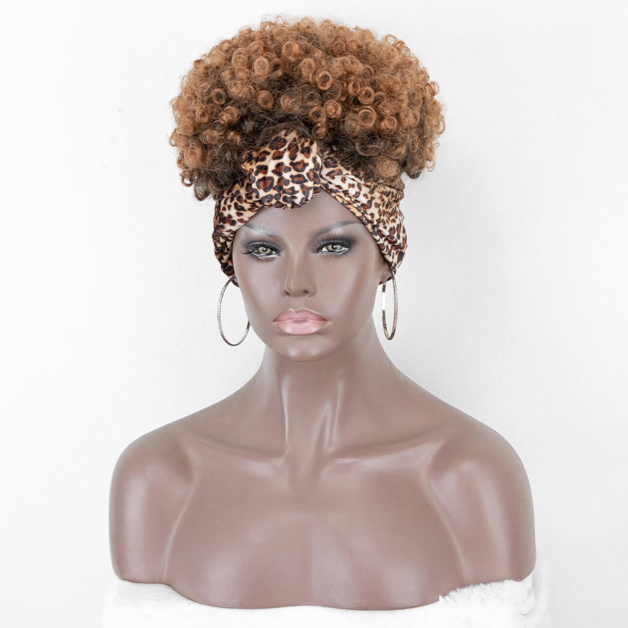 Kryssma-pelucas de diadema rizada para mujeres africanas, peluca sintética, nueva gorra de , peluca Afro rizada,