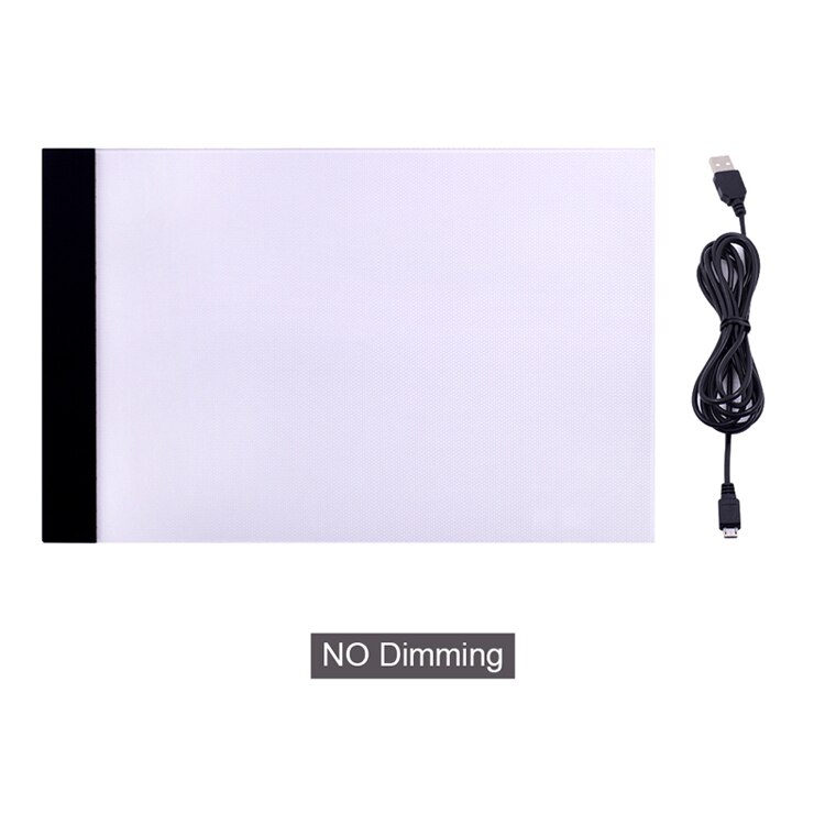 A4 LED Light Box Drawing Tablet - 1366 Pressure Levels - USB Graphics Pad - Acrylic Panel: No Dimming